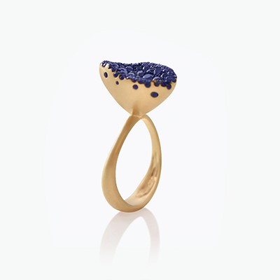 BABY MALAK FLOURISH BONBON SMALL MARQUISE RING